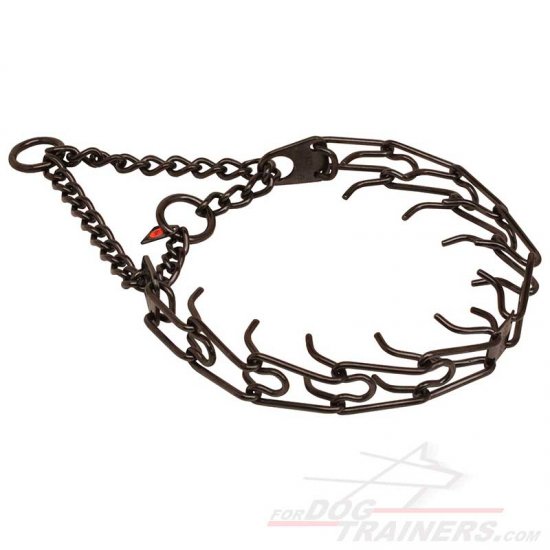 Trendy Black Steel Dog Handler - Herm Sprenger Dog Pinch Prong Collar of Stainless Steel 1/8 inch (3.2 mm)