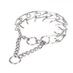 "Metal Thorns" Chrome Plated Pinch Prong Collar - 1/9 inch (3 mm) link diameter