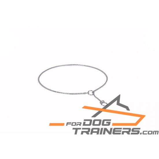 'Simple Elegance' Chrome Plate Steel Show Dog Collar 2 mm link width