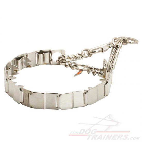 New Stainless Steel Neck Tech Dog Pinch Prong Collar - 48 cm (19 inch) long