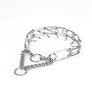 "Tiny Tamer" Stainless Steel Pinch Prong Collar for Small Dogs - 1/10 inch (2.3 mm) link diameter