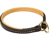 Soft leather choke collar