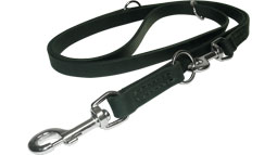 Leather Dog Leash with Stainless Steel Snap Hooks