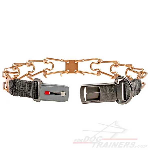 Dog Prong Collar Made of Curogan with Click Lock Buckle