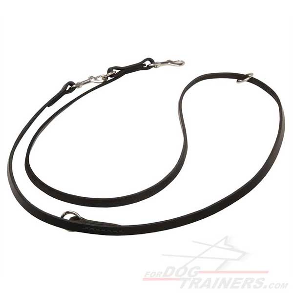 Canine training leather dog leash made of leather