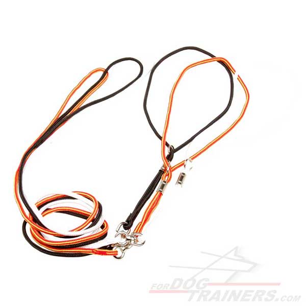 Dog Show Leashes Nylon with Nickel Plated Hardware