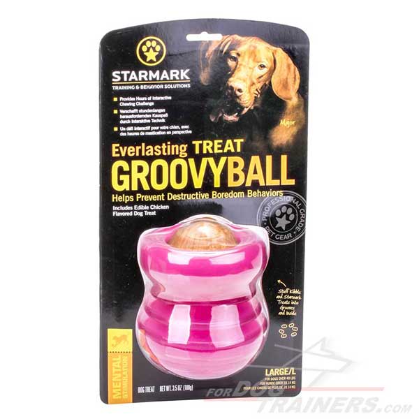 Chew dog toy for dispensing treats and kibble