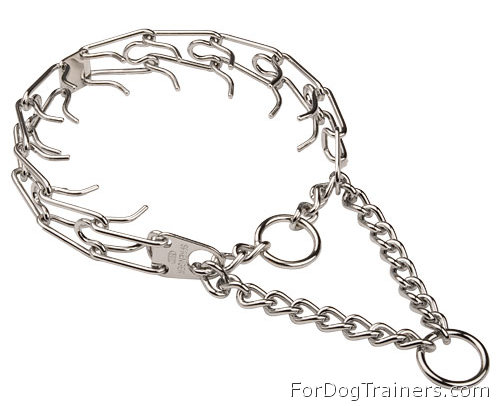 HS Pinch Dog Collar Chromium Plated Steel
