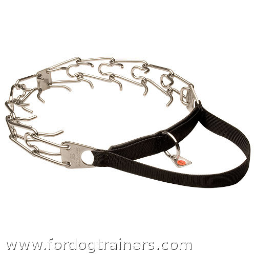 NEW Stainless Steel Dog Pinch Prong Collar with Handle 1/8 inch (3.25 mm)